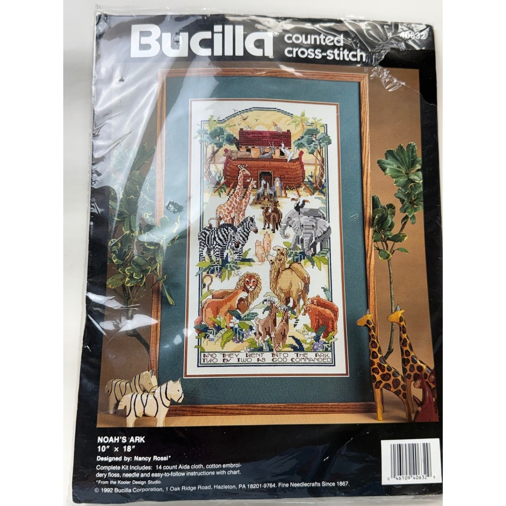 Noah's Ark Cross Stitch Kit by Bucilla new in package Vintage